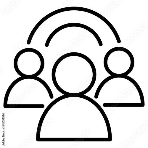 Teamwork outline icons, minimalist vector illustration, simple concept, editable stroke, Isolated on white background	