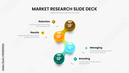 Colorful Planning Frame Layout Vector Illustration. Advertising Portfolio Four Step Diagram Slideshow Design. Company Visualization 4 Option Chart Presentation Template.