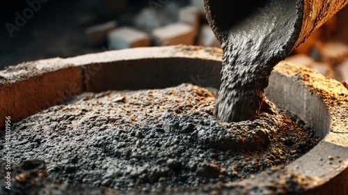 Wallpaper Mural Cement Pour Building Foundations with Precision and Strength. Torontodigital.ca