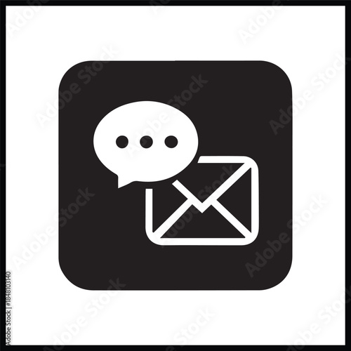 A 3D internet button design featuring a happy email icon vector illustration as a smiling business technology symbol on a metal web sign concept