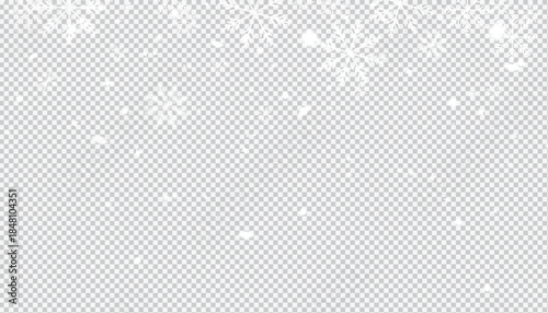 Magical snowfall background with white sparkles