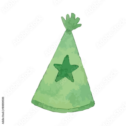 watercolor party hat