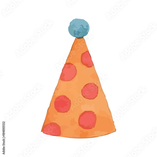 watercolor party hat