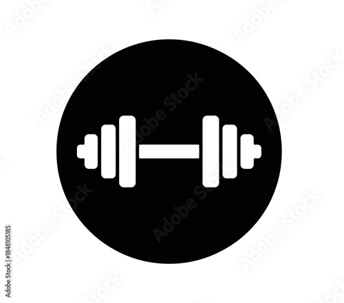Fitness Icon with Dumbbell Symbol