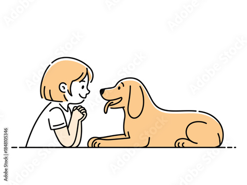 Child and Dog Friendly Interaction