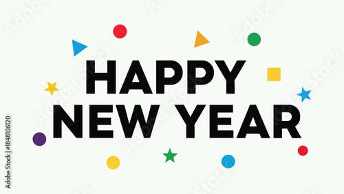 Happy new year celebration greeting card