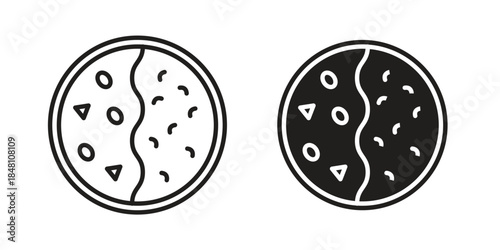 Kare raisu icon flat simple icon. Liner version - stock vector.