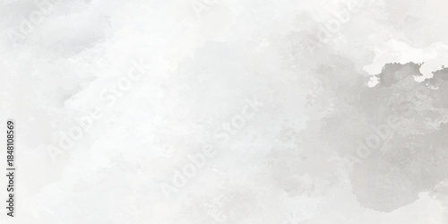 White watercolor background painting with cloudy distressed texture, old grainy distressed watercolor paint stains and blotches, Black and white watercolor texture,