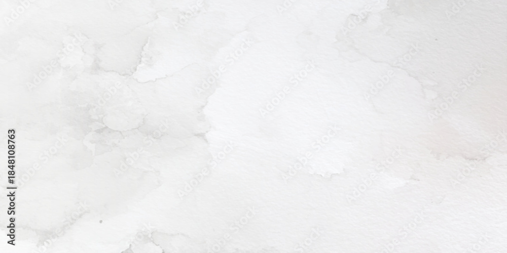 Obraz premium White watercolor background painting with cloudy distressed texture, old grainy distressed watercolor paint stains and blotches, Black and white watercolor texture,