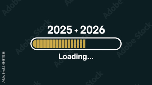 New Year Loading Progress Bar 2025 to 2026