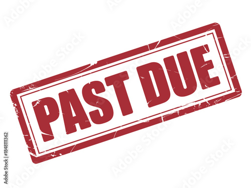 Past Due Red Stamp Mark
