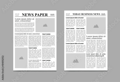 Newspaper Template Design, old newspaper and daily newspaper, news, paper