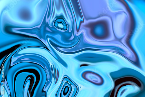 Abstract blue liquid swirl texture. Psychedelic trippy paint melt background fitting Gimme Gummy and Y2K aesthetic trends.