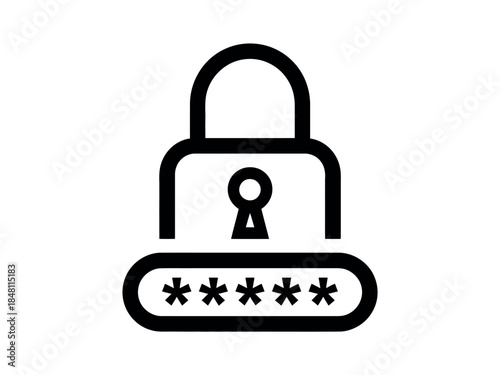 Secure Lock with Password Protection Icon