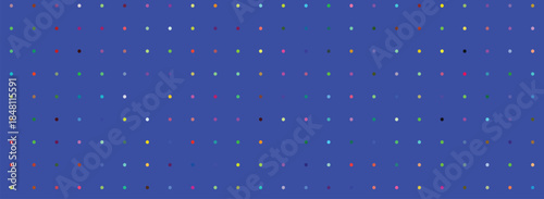 Colorful Dots Pattern on Blue Background for Design