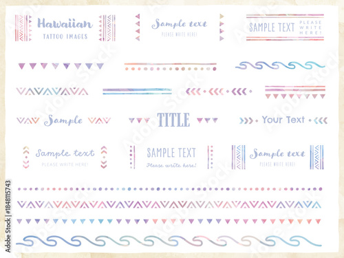 ハワイアンタトゥー風のタイトル素材