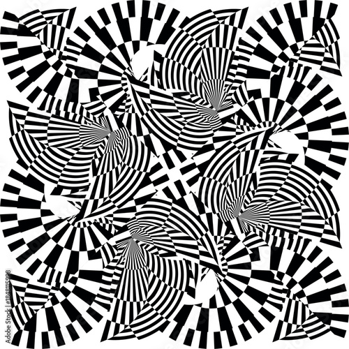 op art modern background, creative dynamic pattern, vector composition
