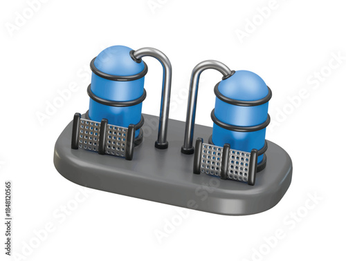 distillation icon 3d illustration render