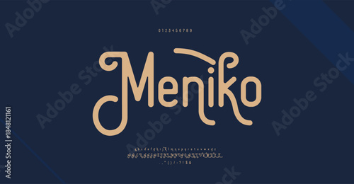 Elegant alphabet letters font and number. Classic Lettering Minimal Fashion Designs. Typography modern serif fonts decorative retro vintage concept. vector illustration