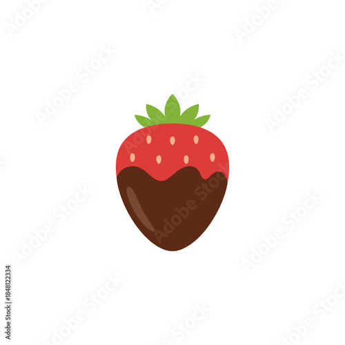 Chocolate dipped strawberry for romantic dessert