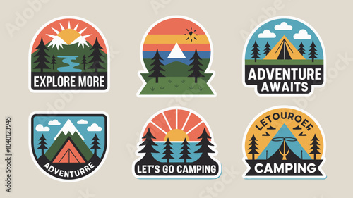 Camping and Adventure Stickers for Outdoor Enthusiasts