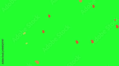 Colorful Confetti Falling on Green Screen, Festive Falling Particles Chroma Key Loop, Celebration and Party Background Video Element