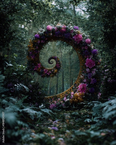 garland made as the Fibonacci figure 