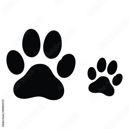 Two paw prints side by side