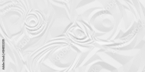 White crumpled paper Blank white crumpled and creased paper poster.