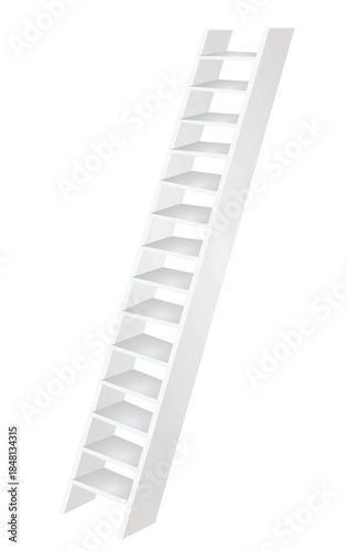 White home ladder. vector illustration