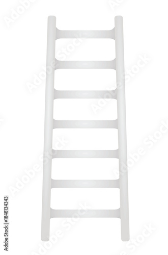 White home ladder. vector illustration