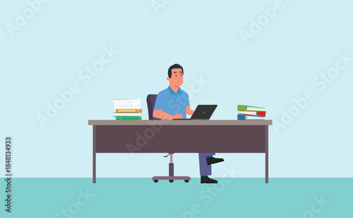 men laptop work design office typing work work load frustrated 
