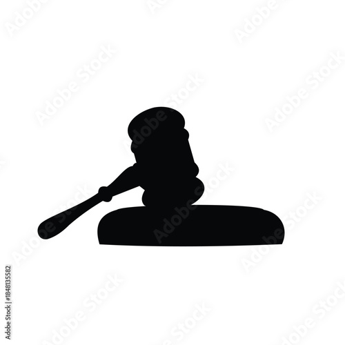 Gavel wooden isolated icon stock illustration