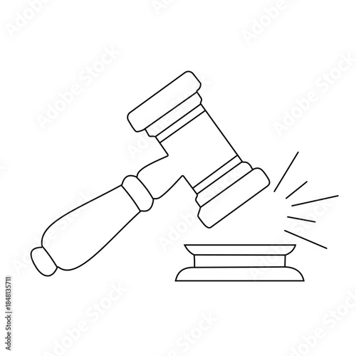 Drawing Gavel Illustrations & Vectors