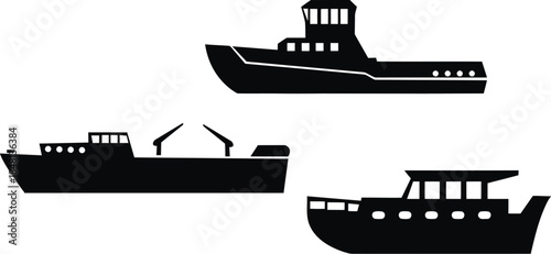 boat icon Set, Ship Icon Set,  sailboat yacht marine ship catamaran submarine vessel, Vector illustration !