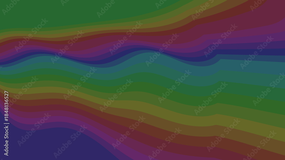 Obraz premium Subtle Rainbow Waves Abstract: Gradient Background, Artistic Wavy Lines, Colorful Texture, Modern Design