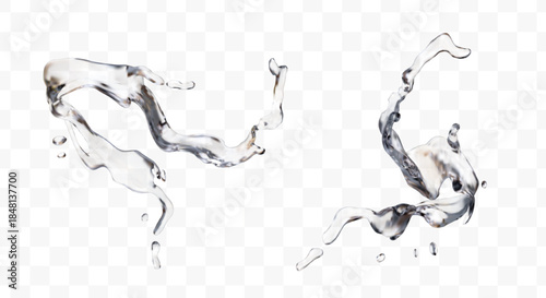 Water Splash Lines Isolated