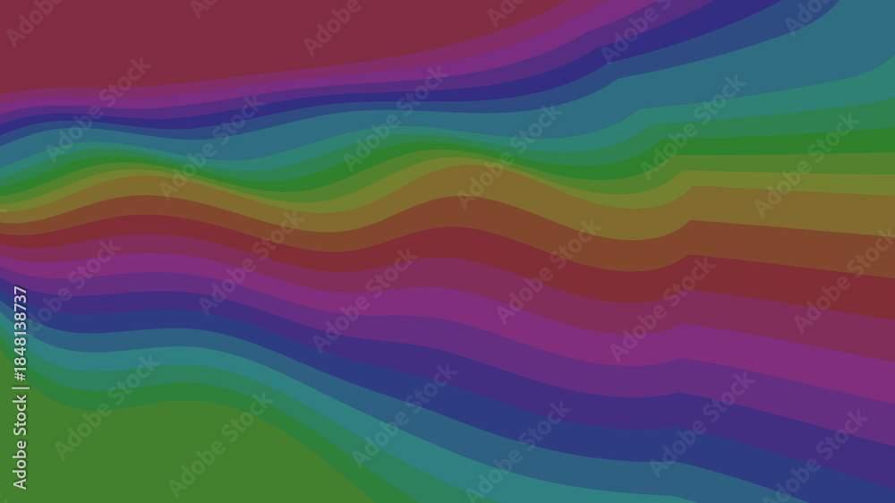 Obraz premium Bold Rainbow Wave Pattern: Striking Multi-Colored Layers for Vibrant Backgrounds & Visuals