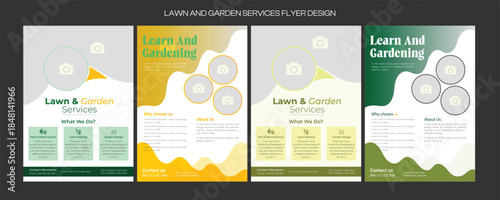 social media flyer template enhances your garden services' online presence. It is perfect for promoting landscaping, lawn care, and outdoor design services, Lawn and gardening service flyer design