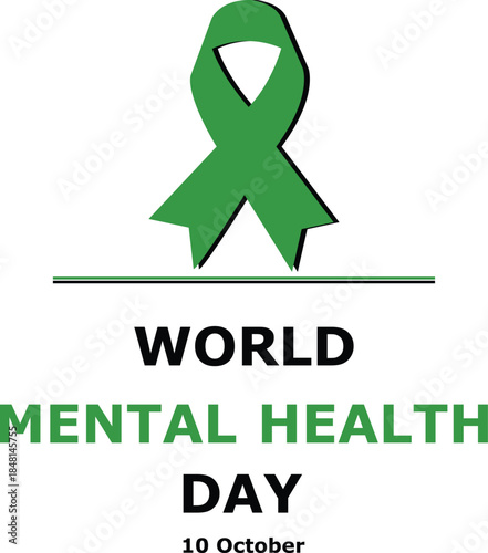  world mental health day good for world mental health day celebration. flat design 0th october world mental health day poster with human brain design 