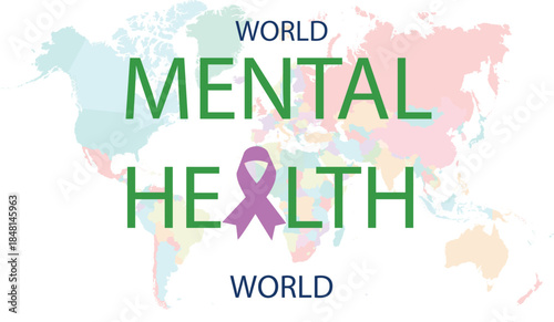 world mental health day good for world mental health day celebration. flat design 0th october world mental
health day poster with human brain design 