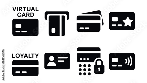 Card and Payment Methods Icon Set