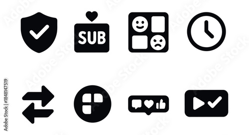 User Interface Functionality Icon Set