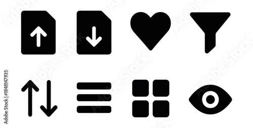 User Interface Functionality Icons Set