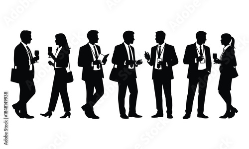 Business People in Networking and Communication Poses