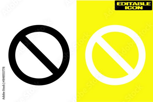 Two prohibited signs on different backgrounds