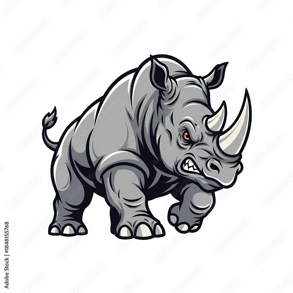 Fototapeta premium rhino vector illustration