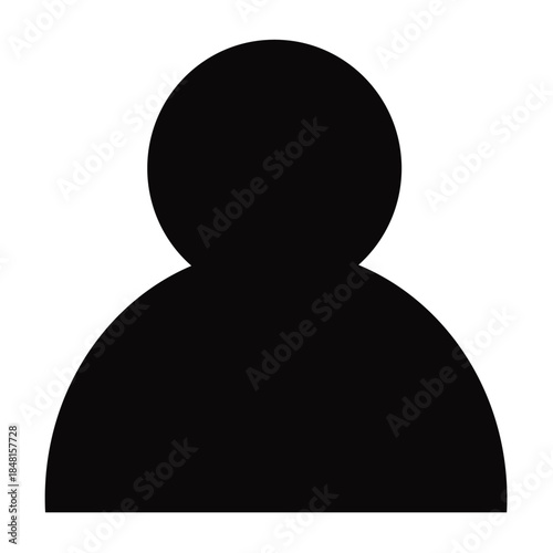 User Black Close Up Shape icon