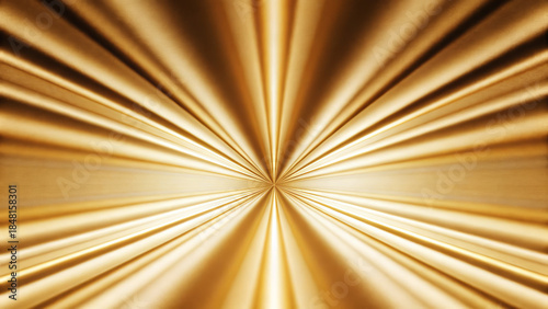 Radiant gold burst pattern metallic shine abstract light rays golden glow symmetrical center dynamic energy luxury texture vibrant highlight modern background market momentum