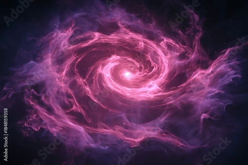 A stunning depiction of a vibrant nebula, swirling with cosmic energy and color